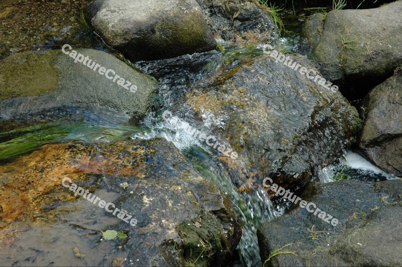 Flowing Water Over Rocks